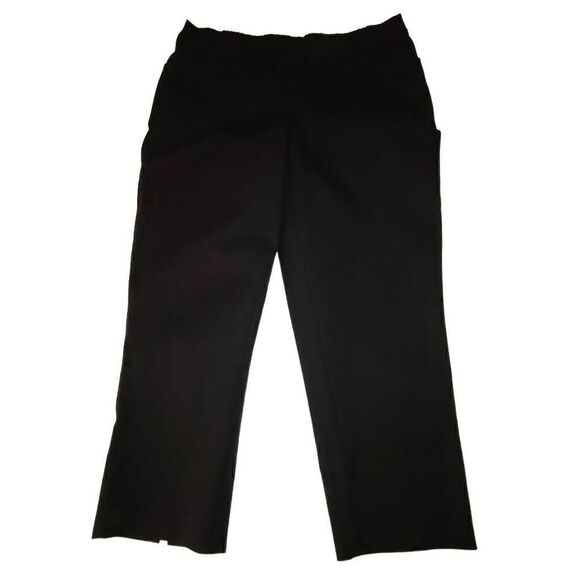 Isaac Mizrahi Live Black Straight Leg Pants Size 10P - Picture 1 of 13